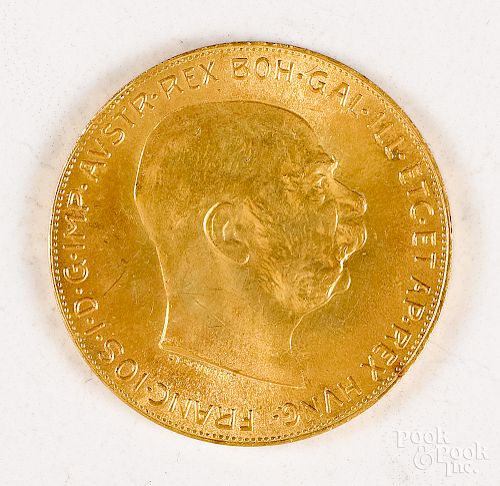 Austria 1915 100 corona gold coin