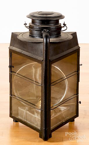 Large early American tin lantern, 19th c.