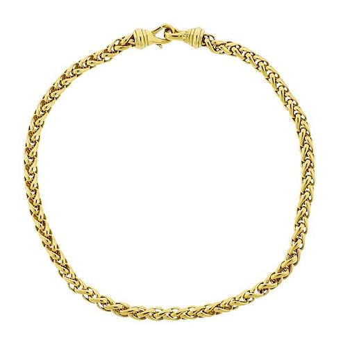 David Yurman 18K Gold Wheat Chain Necklace