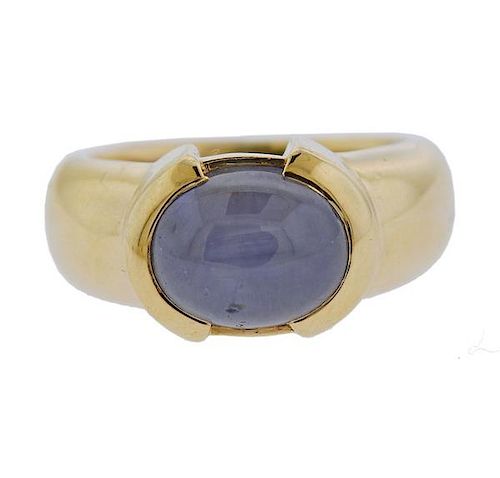 10.80ct Star Sapphire Cabochon 14k Gold Ring 