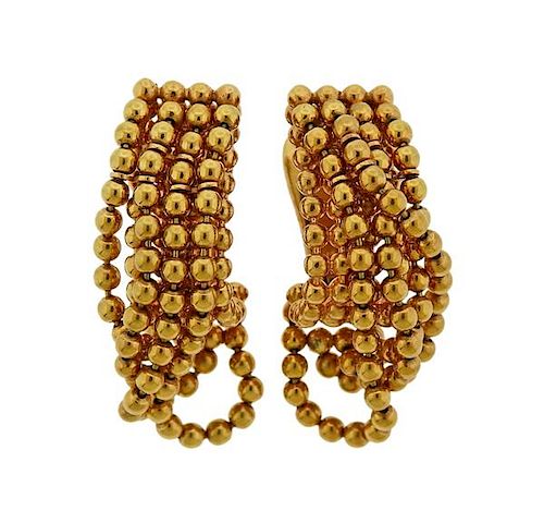 Cartier Draperie De Decolette 18K Gold Earrings