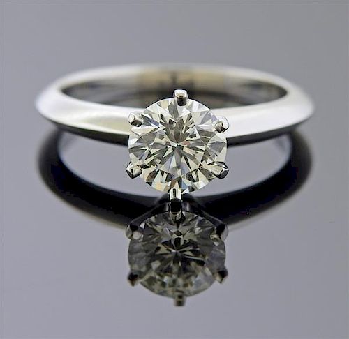 Tiffany &amp; co Platinum 1.30ct Diamond  Engagement Ring