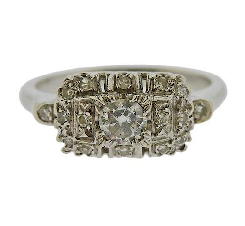 Art Deco 14k Gold Diamond Ring 