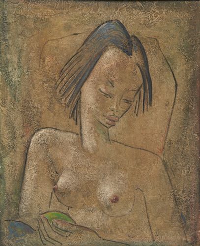 ANGEL BOTELLO, (Puerto Rican, 1913-1986), Woman with Mango