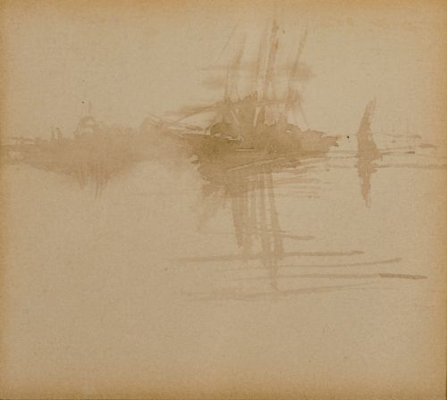 JAMES ABBOTT McNEILL WHISTLER, (American, 1834-1903), The Large Pool (Venice), 1879/80