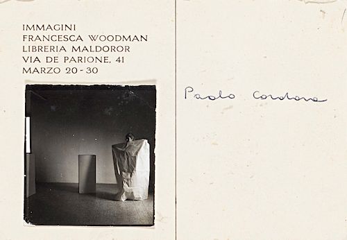Francesca Woodman (1958-1981)  - Postcard invitation for "Immagini" Exhibition 