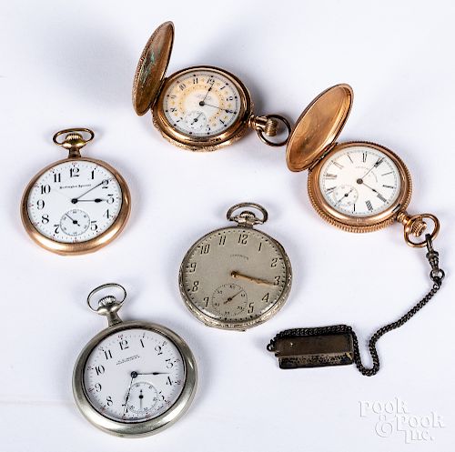 Five pocket watches