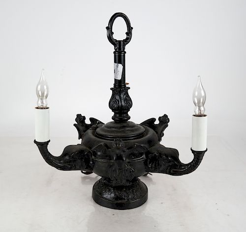 Hanging Oil Lamp, Grand Tour, Figural