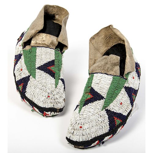 Sioux Fully Beaded Moccasins