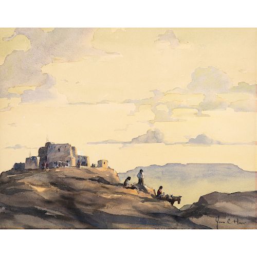 John Cuthbert Hare (American, 1908-1978) Watercolor on Paper