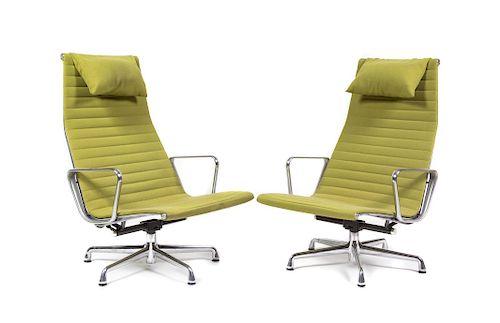 Charles and Ray Eames
(American, 1907- 1978 | American, 1912- 1988)
Pair of Aluminium Group Lounge Chairs Herman Miller, USA