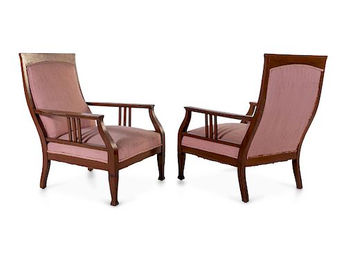 Swedish
Early 20th Century
Pair of Lounge Chairs, Swedish Grace Period