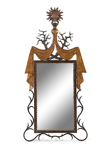 After Gilbert Poillerat
Second Half of the 20th Century
Art Deco Style Wall Mirror