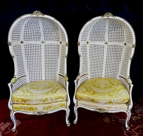 PR. CANED PORTERS CHAIRS 