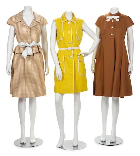 Three Geoffrey Beene Dresses, 1960-70s