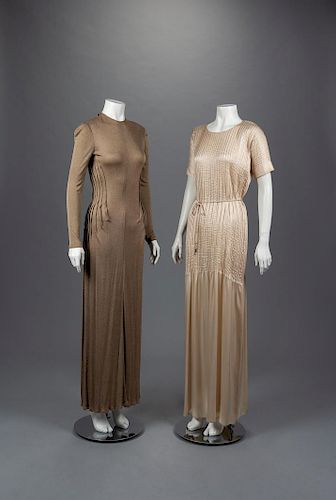 Two Geoffrey Beene Evening Dresses, Fall 1975 