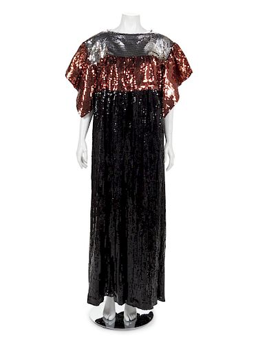 Geoffrey Beene Sequined Evening Dress, c1975