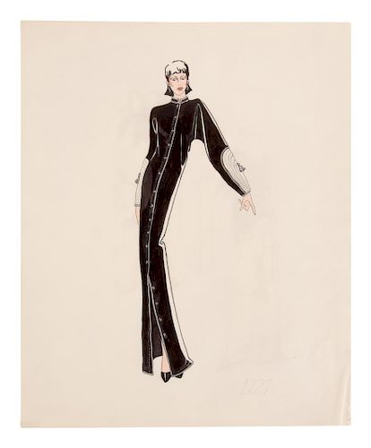 Geoffrey Beene Fashion Illustration, c.1985