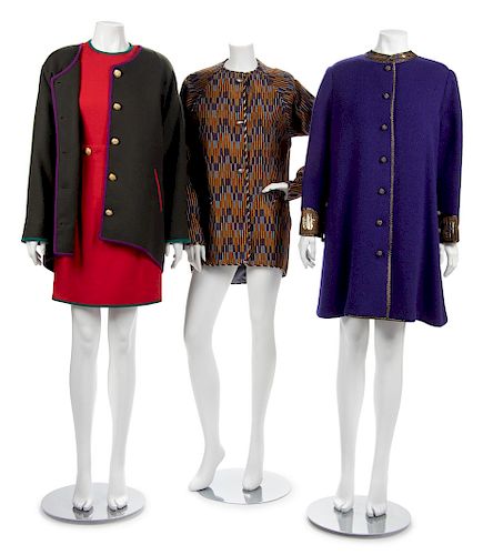Two Geoffrey Beene Coats and One Ensemble, Fall 1988