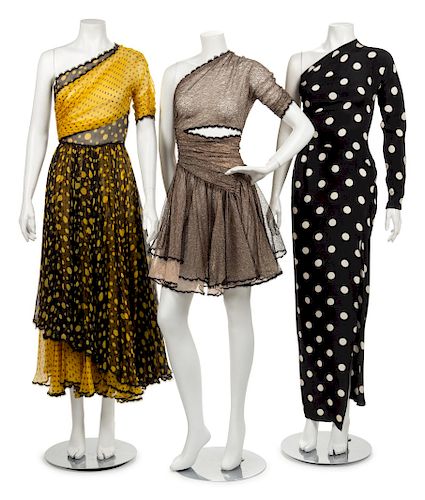Three Geoffrey Beene Dresses, 1980s