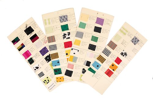 Collection of Fabric Swatch Production Cards, 1990-2000s