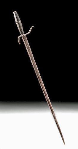Early 19th C. Mexican Iron Sword w/ Bayonet Blade