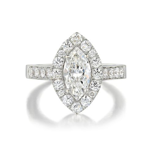 Genesi 1.03-Carat Marquise-Cut Diamond Ring