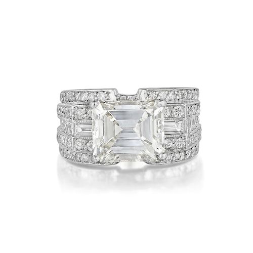 4.26-Carat Emerald-Cut Diamond Ring