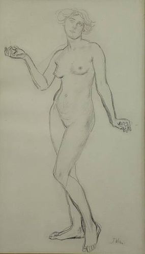 JOHN, Augustus. Pencil on Paper. Female Nude.