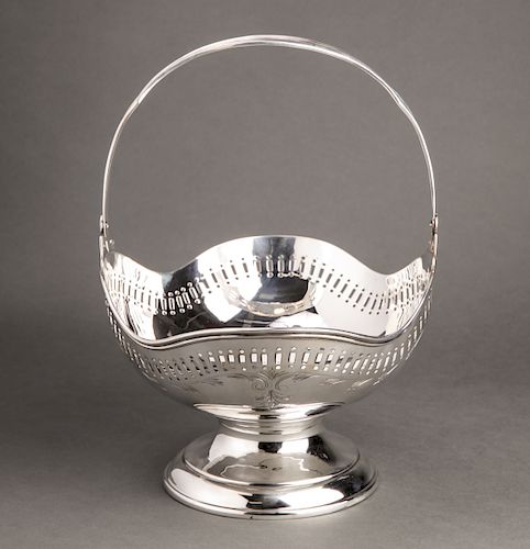American Silver Pierced & Engraved Basket