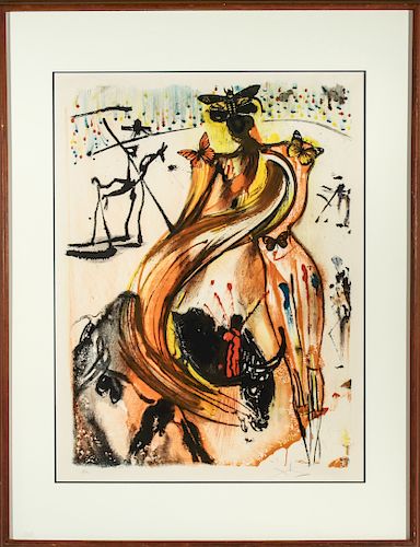 Salvador Dali "The Bullfighter" Lithograph