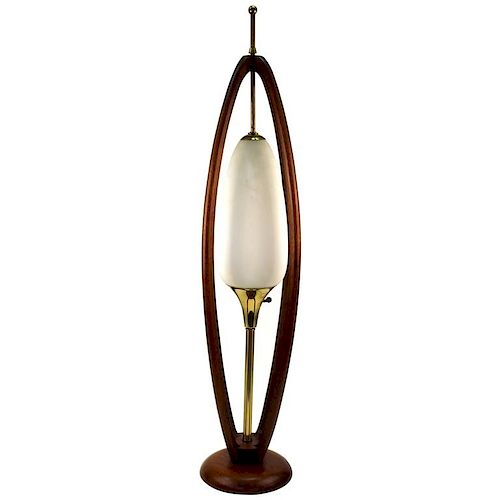 Modeline Style Mid-Century Teak Table Lamp