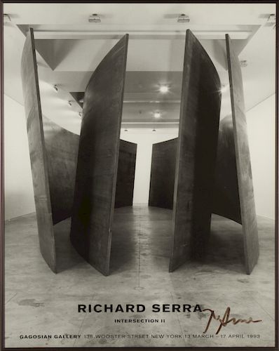 Signed Gagosian Gallery Richard Serra Poster