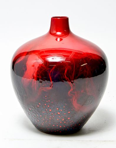 Royal Doulton Flambe Veined Pottery Vase 1616