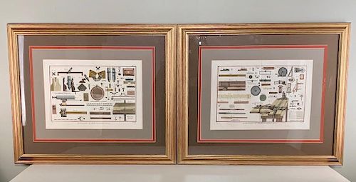 Two Framed Hand Colored Engavings by Scattaglia