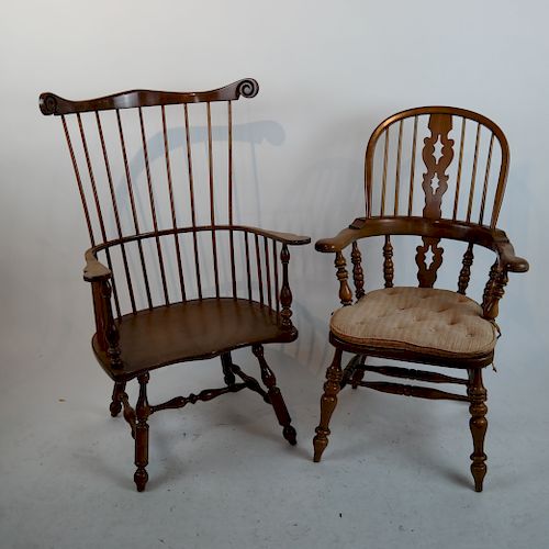 Two Windsor Arm Chairs