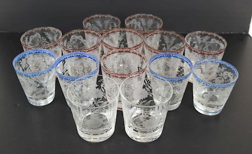 Bohemian Glass Tumblers & Rock Glasses (13)
