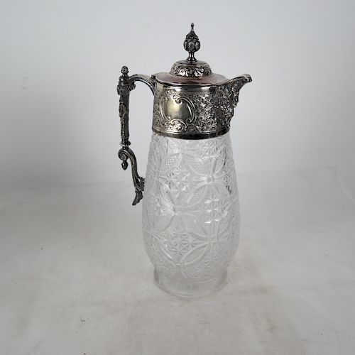 Mappin & Webb Silver Plate & Crystal Decanter