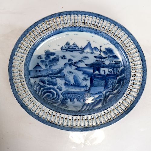 Reticulated Chinese Republic Period Platter