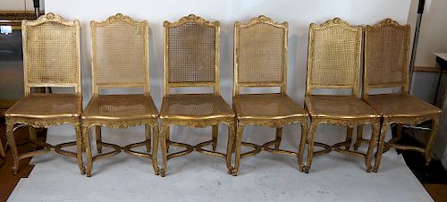 12 Regence-Style Gilt Wood Chairs