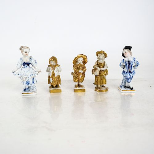 Lot of 5 German Figurines, Including Sitzendorf