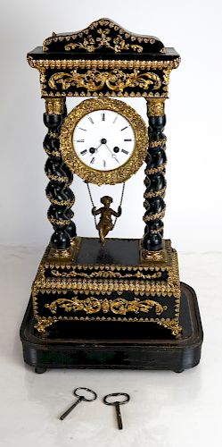 19th Century Napoleon III-Style Mantel Clock