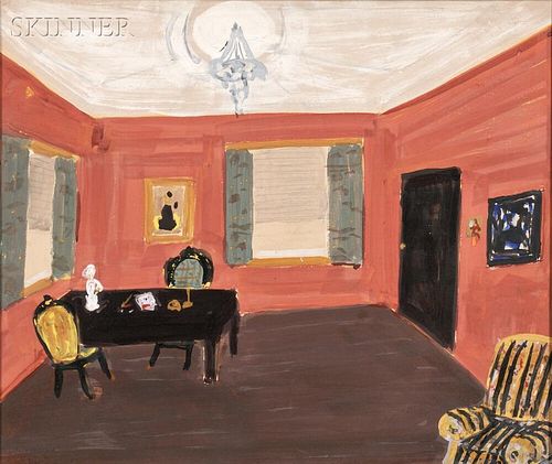 Nicolai Ivanovitch Vasilieff (Russian/American, 1892-1970)    Interior Scene