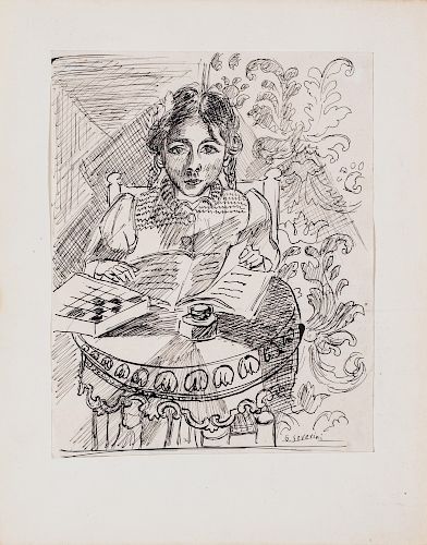Gino Severini (Cortona 1883-Parigi 1966)  - Study for "Petite fille en rouge/Romana", 1947