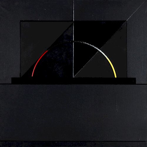 Walter Valentini (Pergola 1928)  - Black diagonal II, 1970