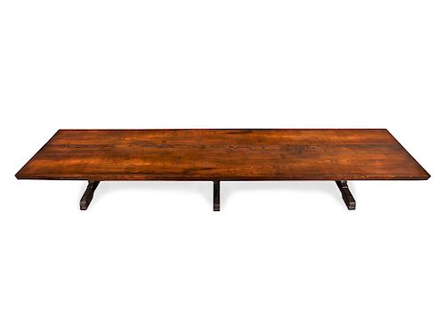 An English Elm and Oak Refectory Table
Height 30 x width 222 x depth 42 inches.