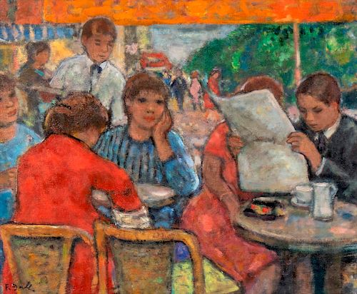 Francois Gall
(French, 1912-1987)
Outdoor Cafe Scene