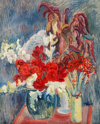 Artist Unknown
(20TH CENTURY)
Floral Still Life
oil on canvas
29 1/2 x 25 1/2 inches.