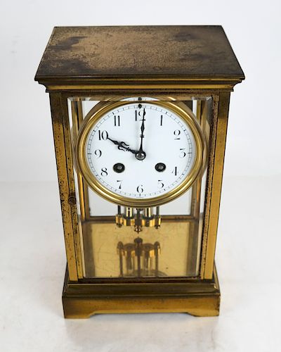 French Antique Bronze Regulator Clock