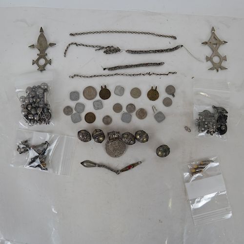 Lot of Tibetan Silver Jewelry Parts